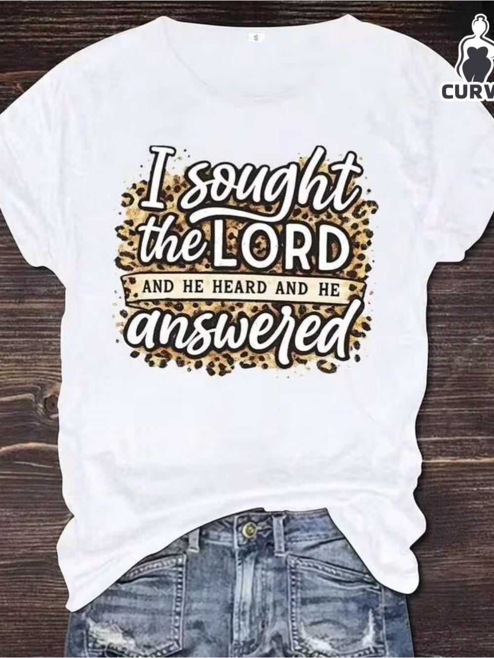 White ' Graphic Tee - "I Sought the Lord"